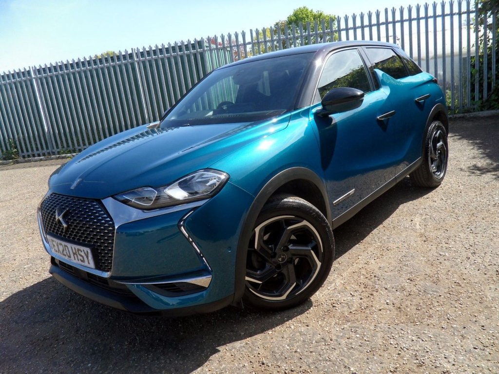 USED 2020 20 DS AUTOMOBILES DS 3 CROSSBACK 1.2 PureTech Prestige Crossback 5dr Petrol Manual Euro 6 (s/s) (100 ps) Millennium Blue - Onyx Black Roof