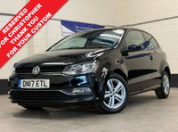USED 2017 17 VOLKSWAGEN POLO 1.2 TSi BlueMotion Tech Match Edition Apple Car Play Hatchback 3 Door Petrol Manual Euro 6 (s/s) (90 ps) ONLY 1 PREVIOUS OWNER FROM NEW