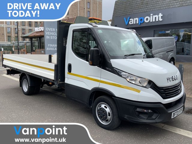View our Iveco Daily 2.3D HPI 14V 35C 3450 Dropside Twin wheels 2dr Diesel Manual LWB Euro 6 (s/s) (DRW) (136 ps)