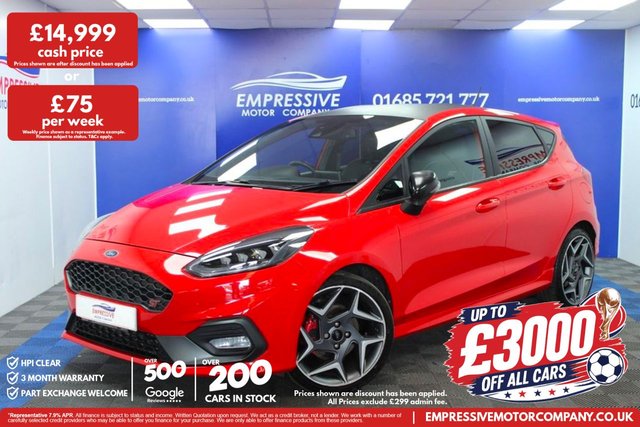 View our Ford Fiesta 1.5T EcoBoost ST-3 Hatchback 5dr Petrol Manual Euro 6 (s/s) (200 ps)