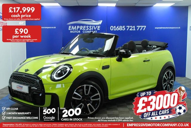 View our MINI Convertible 1.5 Cooper Sport Convertible 2dr Petrol Manual Euro 6 (s/s) (136 ps)