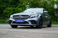 USED 2019 69 MERCEDES-BENZ C-CLASS 2.0 C220d AMG Line (Premium) Estate 5dr Diesel G-Tronic+ 4MATIC Euro 6 (s/s) (194 ps) SELENITE GREY METALLIC PAINTWORK  + REAR CAMERA + CARPLAY + MULTIBEAM