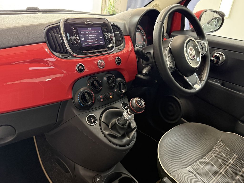 USED 2017 17 FIAT 500 1.2 Lounge Hatchback 3dr Petrol Manual Euro 6 (s/s) (69 bhp) 