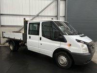 USED 2013 13 FORD TRANSIT 350 DOUBLE CAB TIPPER 2.2 TDCI 125PS RWD - NO VAT 