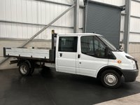 USED 2013 13 FORD TRANSIT 350 DOUBLE CAB TIPPER 2.2 TDCI 125PS RWD - NO VAT 