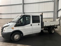USED 2013 13 FORD TRANSIT 350 DOUBLE CAB TIPPER 2.2 TDCI 125PS RWD - NO VAT 