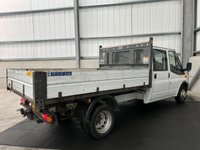 USED 2013 13 FORD TRANSIT 350 DOUBLE CAB TIPPER 2.2 TDCI 125PS RWD - NO VAT 
