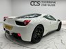 USED 2012 62 FERRARI 458 ITALIA DCT Ferrari Service History, 2 Keys, Massive Spec Including Nose Lift, Interior Carbon Fibre Trim, Full Size Spare Wheel, Black Decals, The Car Comes With 12 Months MOT & 3 Months Warranty, Finance & Extended Warranty Available