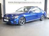 USED 2019 19 MERCEDES-BENZ C-CLASS 2.0 C220d Sport (Premium Plus) Saloon 4dr Diesel G-Tronic+ Euro 6 (s/s) (194 ps) HIGH SPECIFICATION PREMIUM PLUS LINE MERCEDES - COMES WITH A FULL SERVICE HISTORY + PANORAMIC SLIDING GLASS SUNROOF + VIRTUAL COCKPIT DIGITAL DASH DISPLAY + SATELLITE NAVIGATION + REAR VIEW CAMERA + PREMIUM PACKAGE + AUTOMATIC LED HEADLIGHTS + BLUETOOTH CONNECTIVITY + IN CAR ENTERTAINMENT WITH MEDIA DISPLAY + CRUISE CONTROL + ECO STOP/START SYSTEM + LEATHER MULTI FUNCTION STEERING WHEEL WITH PADDLE SHIFT GEAR SELECT + VOICE CONTROL + FRONT AND REAR PARKING SENSORS + DUAL ZONE CLIMATE CONTROL + A