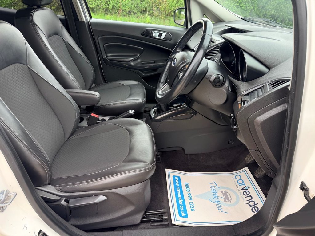 USED 2017 17 FORD ECOSPORT 1.0T EcoBoost Titanium SUV 5dr Petrol Manual 2WD Euro 6 (s/s) (125 ps) 9 Services|R.F Sensors|H.Seats|Cruise|