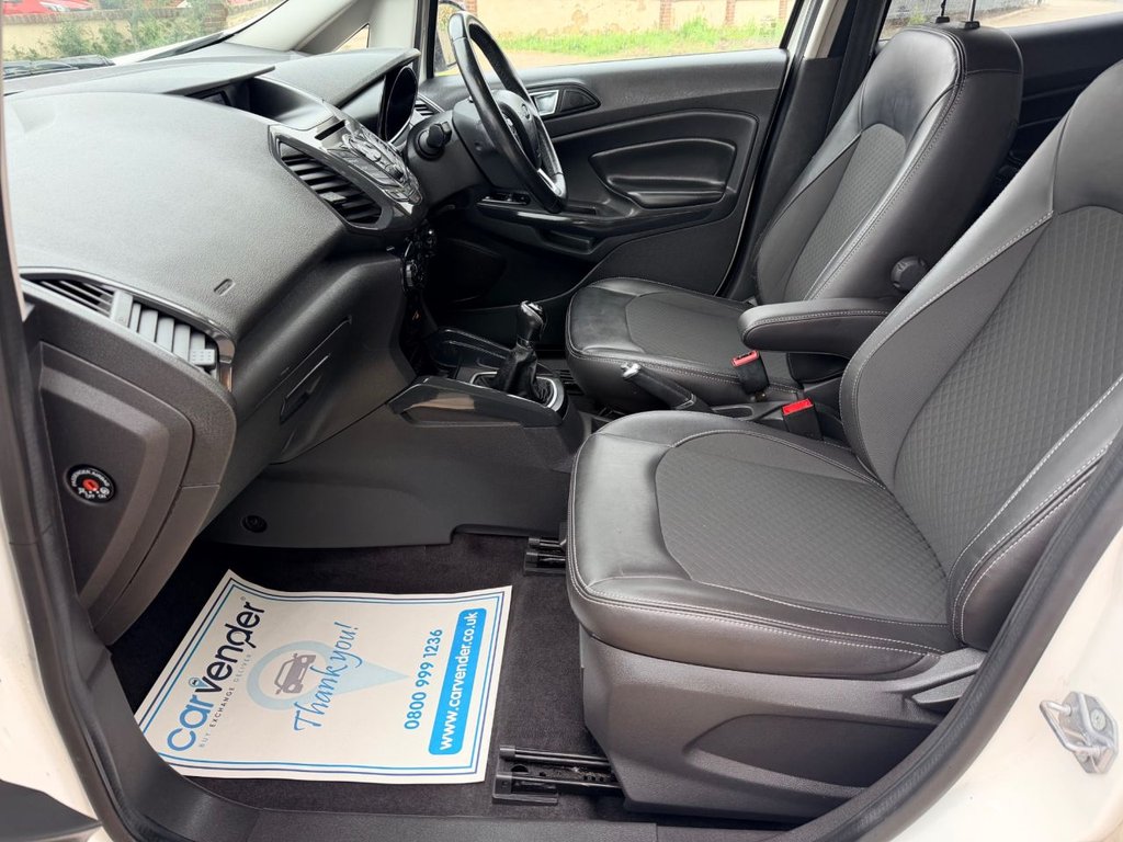 USED 2017 17 FORD ECOSPORT 1.0T EcoBoost Titanium SUV 5dr Petrol Manual 2WD Euro 6 (s/s) (125 ps) 9 Services|R.F Sensors|H.Seats|Cruise|