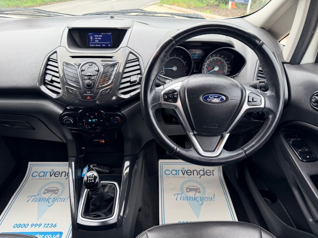 USED 2017 17 FORD ECOSPORT 1.0T EcoBoost Titanium SUV 5dr Petrol Manual 2WD Euro 6 (s/s) (125 ps) 9 Services|R.F Sensors|H.Seats|Cruise|