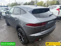 USED 2019 19 JAGUAR E-PACE Grey 2.0 D240 R-Dynamic HSE SUV, 47,000 miles, ULEZ compliant, Automatic AWD, 10in screen, 20in alloys, CarPlay/Android Auto, Meridian audio, camera. This 2019 Jaguar E-PACE D240 R-Dynamic HSE boasts an exceptionally low mileage for its age, having covered just 47,000 miles with only one owner from new. This impressive compact SUV features a powerful 2.0L diesel engine, delivering a brisk 0-60mph in just 6.8 seconds, all managed through a sophisticated Four Wheel Drive system. It meets Euro 6 emissions standards and comes with a 3 month warranty for your peace of mind, alongside a 12 month MOT provided on purchase. The vehicle's service histo