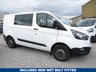 USED 2018 18 FORD TRANSIT CUSTOM 300 Double Cab 6 Seat Crew Van,  L1 H1, 2.0 EcoBlue 105ps, FRONT FOG LIGHTS, PARKING SENSORS, LOADING RAMP, CAMERA AND FULL SERVICE HISTORY, ONE OWNER, ONLY 64,000 miles