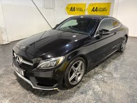 USED 2017 17 MERCEDES-BENZ C-CLASS 2.1 C250d AMG Line Coupe 2dr Diesel G-Tronic+ Euro 6 (s/s) (204 ps) Sat Nav-Full leather-Rear camera-DAB Radio-Cruise-Privacy-18