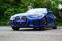 USED 2022 72 BMW I4 40 83.9kWh M Sport Gran Coupe 5dr Electric Auto eDrive (340 ps) PORTIMAO BLUE METALLIC PAINTWORK + ACC + H/K +  HUD + LASER LIGHTS