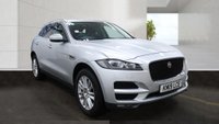USED 2019 19 JAGUAR F-PACE 2.0 D180 Portfolio SUV 5dr Diesel Auto AWD Euro 6 (s/s) (180 ps) RHODIUM SILVER METALLIC PAINTWORK + SUNROOF + MERIDIAN + APPLE CARPLAY