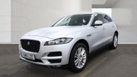 USED 2019 19 JAGUAR F-PACE 2.0 D180 Portfolio SUV 5dr Diesel Auto AWD Euro 6 (s/s) (180 ps) RHODIUM SILVER METALLIC PAINTWORK + SUNROOF + MERIDIAN + APPLE CARPLAY