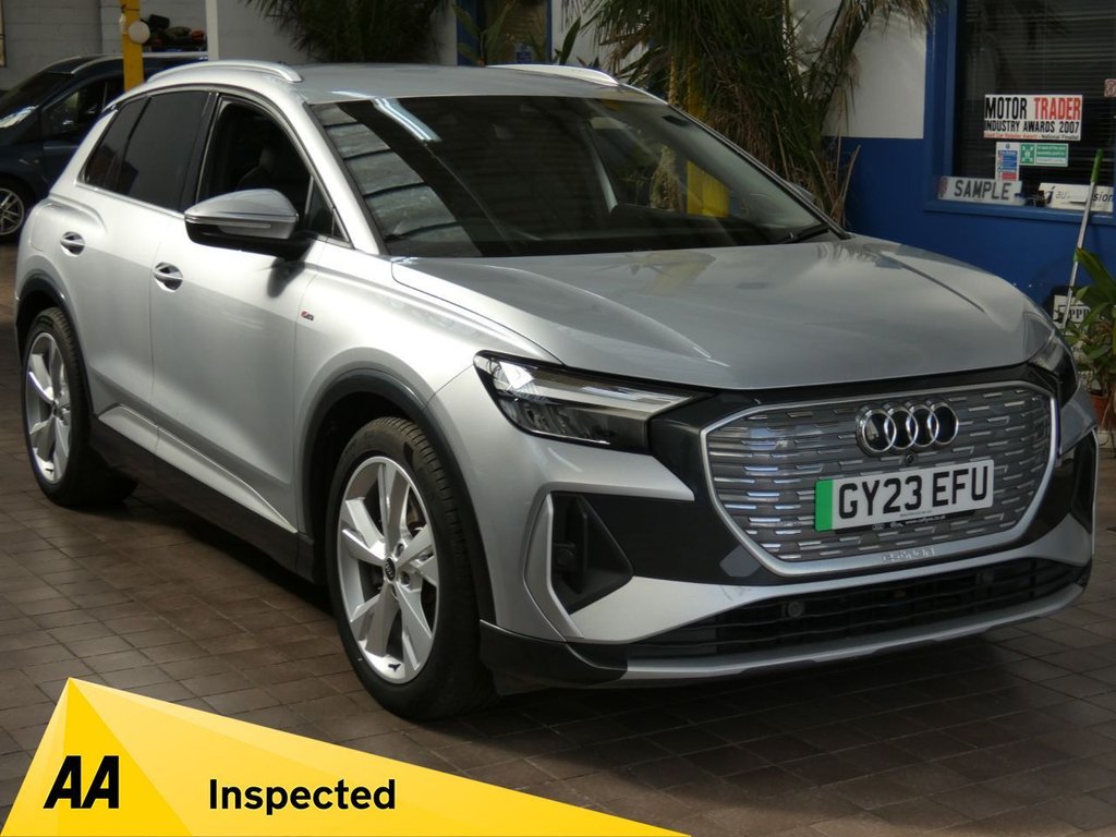 Silver 2023 Audi Q4 E-Tron 40E S Line Station Wagon SUV/Crossover Rear-wheel drive Automatic