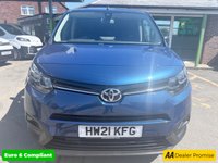 USED 2021 21 TOYOTA PROACE CITY Blue 1.5 BlueHDi Icon panel van 68,700 miles, Euro 6, 5-Speed manual, A/C, CarPlay/Android Auto, Rear Camera, 8in screen, Cruise, DAB. Plus VAT @ 20%! This 2021 Toyota PROACE CITY is a superb example, having been owned by just one careful keeper since new. This Icon Short Panel Van SWB variant, powered by an efficient 1.5 litre BlueHDi diesel engine, is presented in excellent condition. As a Euro 6 compliant model, it meets stringent emissions standards, making it a responsible choice for your business needs.  The PROACE CITY Icon offers impressive fuel economy, achieving up to 50 miles per gallon, which is a significant advantage for keeping