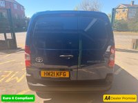 USED 2021 21 TOYOTA PROACE CITY Blue 1.5 BlueHDi Icon panel van 68,700 miles, Euro 6, 5-Speed manual, A/C, CarPlay/Android Auto, Rear Camera, 8in screen, Cruise, DAB. Plus VAT @ 20%! This 2021 Toyota PROACE CITY is a superb example, having been owned by just one careful keeper since new. This Icon Short Panel Van SWB variant, powered by an efficient 1.5 litre BlueHDi diesel engine, is presented in excellent condition. As a Euro 6 compliant model, it meets stringent emissions standards, making it a responsible choice for your business needs.  The PROACE CITY Icon offers impressive fuel economy, achieving up to 50 miles per gallon, which is a significant advantage for keeping