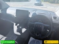 USED 2021 21 TOYOTA PROACE CITY Blue 1.5 BlueHDi Icon panel van 68,700 miles, Euro 6, 5-Speed manual, A/C, CarPlay/Android Auto, Rear Camera, 8in screen, Cruise, DAB. Plus VAT @ 20%! This 2021 Toyota PROACE CITY is a superb example, having been owned by just one careful keeper since new. This Icon Short Panel Van SWB variant, powered by an efficient 1.5 litre BlueHDi diesel engine, is presented in excellent condition. As a Euro 6 compliant model, it meets stringent emissions standards, making it a responsible choice for your business needs.  The PROACE CITY Icon offers impressive fuel economy, achieving up to 50 miles per gallon, which is a significant advantage for keeping