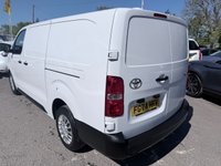 USED 2024 74 TOYOTA PROACE White 2.0D Icon LWB panel van, 9,900 miles, Euro 6, 6-Speed manual, A/C, Sat Nav, Cruise, 10in Display, Bluetooth. Plus VAT @ 20%! This 2024 Toyota ProAce 2.0D Icon Long Panel Van LWB Euro 6 6dr presents an exceptional opportunity with its remarkably low mileage of just 9900 miles, a significant advantage for a vehicle of its registration year. This one owner van, finished in the Icon trim, is powered by an efficient 2.0 litre diesel engine delivering 143 bhp and meets Euro 6 emission standards. It comes equipped with practical features such as manual air conditioning, dusk sensing headlights for enhanced visibility.  The P