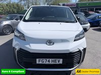 USED 2024 74 TOYOTA PROACE White 2.0D Icon LWB panel van, 9,900 miles, Euro 6, 6-Speed manual, A/C, Sat Nav, Cruise, 10in Display, Bluetooth. Plus VAT @ 20%! This 2024 Toyota ProAce 2.0D Icon Long Panel Van LWB Euro 6 6dr presents an exceptional opportunity with its remarkably low mileage of just 9900 miles, a significant advantage for a vehicle of its registration year. This one owner van, finished in the Icon trim, is powered by an efficient 2.0 litre diesel engine delivering 143 bhp and meets Euro 6 emission standards. It comes equipped with practical features such as manual air conditioning, dusk sensing headlights for enhanced visibility.  The P