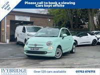 USED 2016 16 FIAT 500 0.9 TwinAir Lounge Hatchback 3dr Petrol Manual Euro 6 (s/s) (85 bhp) ONLY 2 FORMER KEEPER+&pound;20 TAX