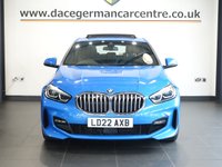 USED 2022 22 BMW 1 SERIES 2.0 118d M Sport (LCP) Hatchback 5dr Diesel Manual Euro 6 (s/s) (150 ps) HIGH SPECIFICATION NEW SHAPE BMW IN SUPER CONDITION THROUGHOUT - 1 OWNER FROM NEW, COMES WITH A FULL BMW MAIN DEALER SERVICE HISTORY + PANORAMIC SLIDING GLASS SUNROOF + VIRTUAL COCKPIT DIGITAL DASH DISPLAY + SATELLITE NAVIGATION + APPLE CARPLAY / APPS CONTROL + ENHANCED BLUETOOTH PHONE PREPARATION WITH USB AUDIO INTERFACE AND VOICE CONTROL + DAB DIGITAL RADIO + DUAL ZONE CLIMATE CONTROL + AIR CONDITIONING + AUTOMATIC LED HEADLIGHTS + FRONT AND REAR PARKING SENSORS + KEYLESS START + HILL HOLD STA