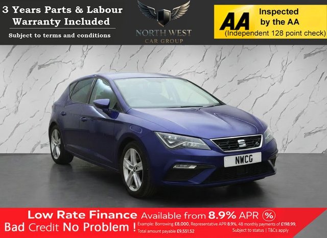 2018 seat leon 2.0 tdi fr technology hatchback 5dr diesel dsg euro 6 (s/s) (184 ps) nationwide parts &amp; labour warranty included... photo