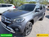 USED 2020 20 MERCEDES-BENZ X-CLASS Grey 3.0 CDI V6 Power pickup, 105,725 miles, Euro 6, Automatic 4MATIC, Sat nav, Rear Camera, Climate, Cruise, DAB, 18in Alloys. Plus VAT @ 20%! This 2020 Mercedes Benz X Class boasts an impressive MOT valid until February 2027, offering peace of mind for years to come. This 3.0 CDI V6 Power G Tronic+ 4MATIC Euro 6 4 door pickup is equipped with a powerful 3.0 litre diesel engine delivering 254 bhp, paired with a Four Wheel Drive system for excellent traction. Notable features include Keyless Go with Keyless Entry, a Winter Package with heated seats, and LED High Performance Headlights with a cleaning system. For convenience, it also com