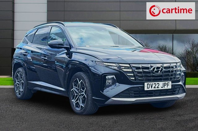 View our Hyundai Tucson 1.6 h T-GDi N Line SUV 5dr Petrol Hybrid Auto Euro 6 (s/s) (230 ps) Rear View Camera, Front / Rear Parking Sensors, Android Auto / Apple CarPlay, Heated Front Seats, Touchscreen Satellite Navigation