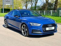 USED 2019 69 AUDI A5 2.0 TDI 40 Black Edition Coupe 2dr Diesel S Tronic Euro 6 (s/s) (190 ps) PAN ROOF - 2 KEYS + BLACK ED !!