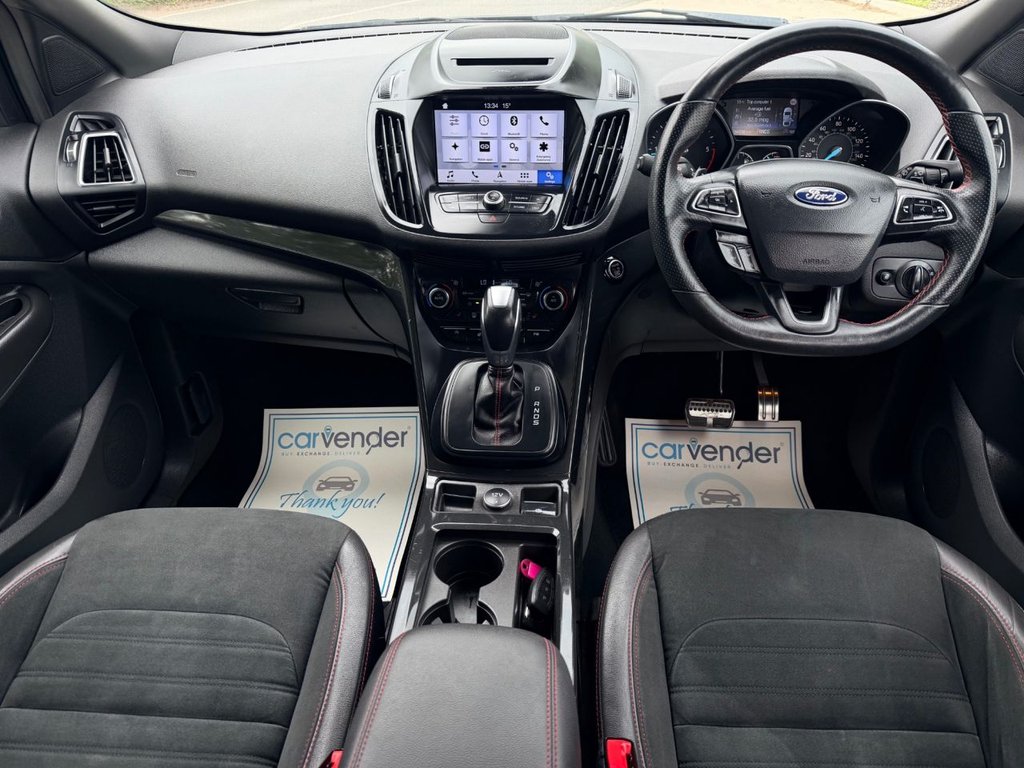 USED 2019 19 FORD KUGA 2.0 TDCi ST-Line SUV 5dr Diesel Powershift Euro 6 (120 ps) 6 Services|R.F Sensors|SatNav|Apple CarPlay/Android Auto|Heated Seats|