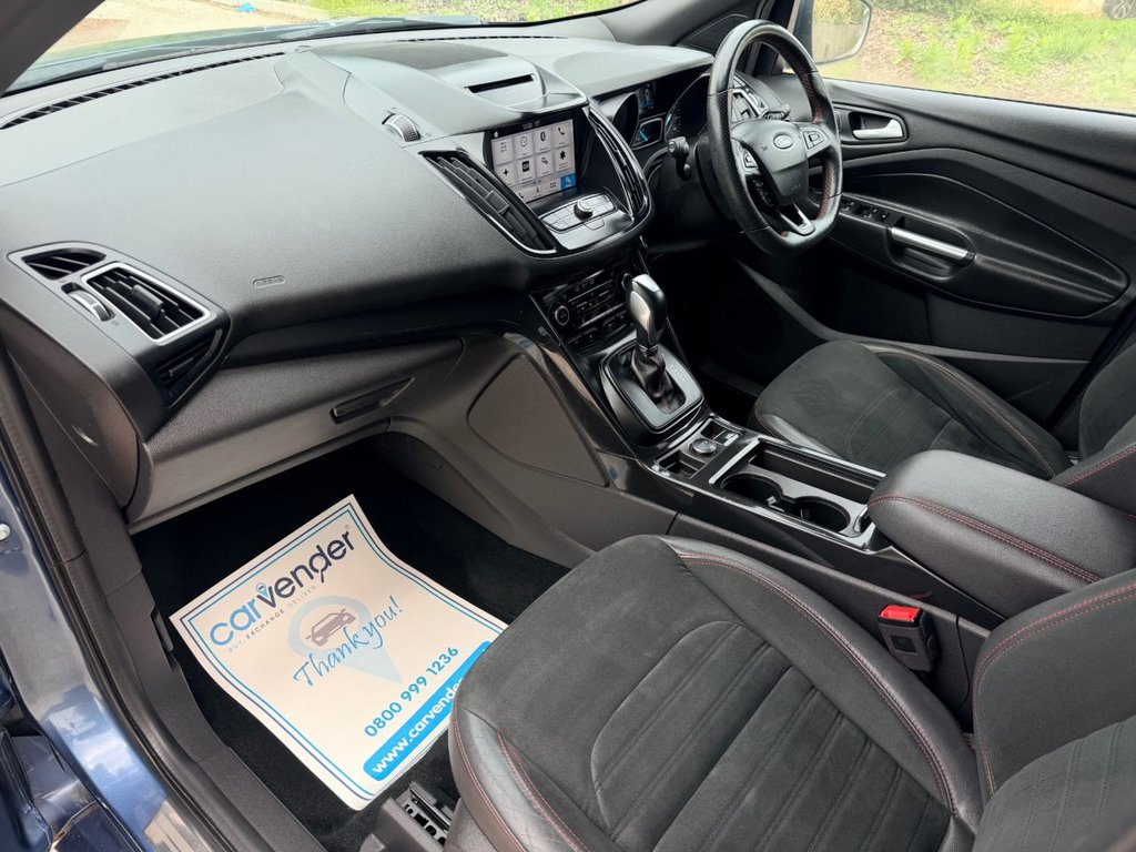 USED 2019 19 FORD KUGA 2.0 TDCi ST-Line SUV 5dr Diesel Powershift Euro 6 (120 ps) 6 Services|R.F Sensors|SatNav|Apple CarPlay/Android Auto|Heated Seats|