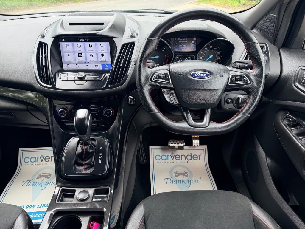 USED 2019 19 FORD KUGA 2.0 TDCi ST-Line SUV 5dr Diesel Powershift Euro 6 (120 ps) 6 Services|R.F Sensors|SatNav|Apple CarPlay/Android Auto|Heated Seats|