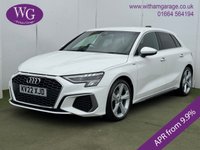 USED 2022 22 AUDI A3 1.5 TFSI 35 S line Sportback 5dr Petrol S Tronic Euro 6 (s/s) (150 ps) 