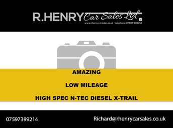2016 NISSAN X-TRAIL 1.6 dCi n-tec SUV 5dr Diesel Manual Euro 6 (s/s) (130 ps) &pound;11495.00