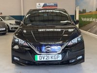 USED 2021 21 NISSAN LEAF 40kWh N-Connecta Hatchback 5 Door Electric Automatic Black 1 Former Keeper HEATED SEATS+360 CAMERAS+PRIV GLASS