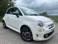 USED 2016 66 FIAT 500 1.2 S Hatchback 3dr Petrol Manual Euro 6 (s/s) (69 bhp) ONLY &pound;20 TAX + LOW INSURANCE GROUP + 7' TOUCHSCREEN DISPLAY WITH BLUETOOTH & DAB RADIO + AIR CON + ELECTRIC FRONT WINDOWS + HEATED REAR WINDSCREEN + REAR PARKING SENSORS + SPORTS PACK + GREAT 1ST TIME CAR + FINISHED IN BOSSA NOVA WHITE + REMOTE CENTRAL LOCKING WITH 2 KEYS + SPORT FABRIC + LEATHER STEERING WHEEL WITH AUDIO CONTROLS + PRIVACY GLASS + 15' SATIN GRAPHITE ALLOY WHEELS WITH TPMS