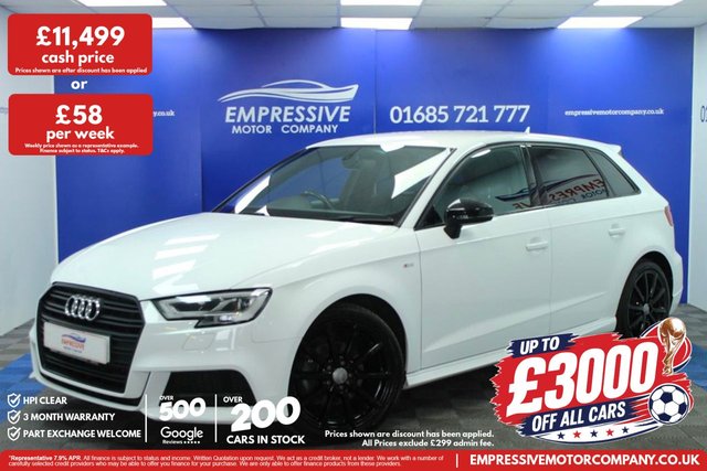 View our Audi A3 1.6 TDI Black Edition Sportback 5dr Diesel Manual Euro 6 (s/s) (116 ps)