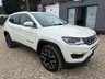 USED 2018 67 JEEP COMPASS 2.0 MultiJetII Limited SUV 5dr Diesel Manual 4WD Euro 6 (s/s) (140 ps) 63,320 MILES+4WD+8.4 INCH UCONNECT TOUCHSCREEN SATELLITE NAVIGATION SYSTEM+BEATS AUDIO SYSTEM+DAB RADIO-BLUETOOTH+DUAL ZONE CLIMATE CONTROL AIR-CONDITIONING+LANE DEPARTURE WARNING+HEATED LEATHER SEATS/HEATED STEERING WHEEL+HALOGEN PROJECTOR HEADLIGHTS+RAIN-SENSING WINDSCREEN WIPERS+FRONT & REAR PARKING ASSISTANCE WITH PARKING CAMERA+PANORAMIC GLASS ROOF+'VOCAL WHITE' PAINT+18 INCH ALLOY WHEELS