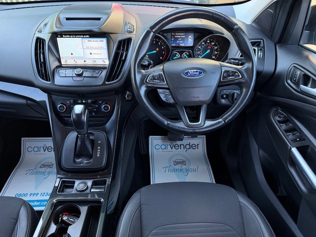 USED 2017 67 FORD KUGA 1.5T EcoBoost Titanium SUV 5dr Petrol Auto AWD Euro 6 (s/s) (182 ps) 9 Services| SatNav| R.Sensor| Cruise |Android Auto|