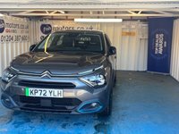 USED 2022 72 CITROEN e-C4 50kWh Sense Plus Hatchback 5dr Electric Auto (136 ps)+2 KEYS+1 FORMER KEEPER+AIRCON+PARK CONTROL+HALF LEATHER SEATS+DIGITAL DASH+BLUETOOTH+MEDIA+APPS+18