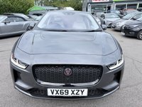USED 2019 69 JAGUAR I-PACE Grey 400 90kWh HSE electric SUV, 36,400 miles, Automatic 4WD, 20in Alloys, Touchscreen, Sat Nav, Panoramic roof, 360 camera, leather interior and more This 2019 Jaguar I-PACE 400 HSE is a remarkable example with exceptionally low mileage for its age, having covered just 36,400 miles. As a fully electric vehicle, it offers a sophisticated driving experience with its Four Wheel Drive system and a substantial 90 kWh battery, providing a maximum range of 292 miles when new. This particular HSE trim level comes equipped with a suite of advanced features, including a Park Pack with front and rear parking sensors, Bluetooth connectivity, and striking