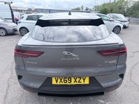 USED 2019 69 JAGUAR I-PACE Grey 400 90kWh HSE electric SUV, 36,400 miles, Automatic 4WD, 20in Alloys, Touchscreen, Sat Nav, Panoramic roof, 360 camera, leather interior and more This 2019 Jaguar I-PACE 400 HSE is a remarkable example with exceptionally low mileage for its age, having covered just 36,400 miles. As a fully electric vehicle, it offers a sophisticated driving experience with its Four Wheel Drive system and a substantial 90 kWh battery, providing a maximum range of 292 miles when new. This particular HSE trim level comes equipped with a suite of advanced features, including a Park Pack with front and rear parking sensors, Bluetooth connectivity, and striking