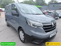 USED 2022 22 RENAULT TRAFIC Grey 2.0 dCi Blue SL28 Business van, 74,200 miles, Euro 6, ULEZ compliant, 6-Speed manual, Bluetooth, Cruise Control, DAB. Plus VAT @ 20%! This 2022 Renault Trafic boasts a full service history, with its last service completed on 26th June 2025 at 66,949 miles, offering peace of mind for its next owner. This dCi Blue SL28 Business L1 H1 model is powered by an efficient 2.0 litre diesel engine, meeting Euro 6 emission standards and benefiting from low CO2 emissions. The Business trim level includes a DAB radio with Bluetooth connectivity, a USB socket, and an AUX input, ensuring you stay connected and entertained on every journey. F