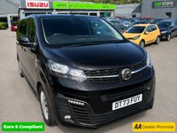 USED 2023 73 VAUXHALL VIVARO Black 1.5 Turbo D 2700 Pro panel van, 30,700 miles, Euro 6, ULEZ compliant, 6-speed manual, A/C, Sat nav, Rear camera, cruise, DAB. Plus VAT @ 20%! This 2023 Vauxhall Vivaro boasts a full service history with its last service completed on 2025-11-13 at 25,680 miles, and it has had only one owner from new. This Turbo D 2700 Pro L1 H1 Euro 6 (s/s) 6dr model is equipped with a 1.5L Diesel Engine and features the Pro trim. For your convenience, it includes a Navigation and Camera Pack with Android Auto, Bluetooth, and a rear parking camera, alongside the Multimedia Navi Pro System which also offers Apple CarPlay. The vehicle benefits from Air C