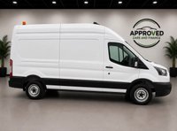 USED 2022 72 FORD TRANSIT White 2.0 350 EcoBlue panel van, 64,700 miles, Euro 6, ULEZ compliant, 6-speed manual, Air Conditioning, Bluetooth, DAB. Plus VAT @ 20%! This 2022 Ford Transit 350 Leader presents an exceptional ownership proposition, having been meticulously maintained by its single owner with a  service history at 15k, 38k, and 47k, most recently serviced at 47,235 miles on 21st March 2025. This Euro 6 compliant 2.0L EcoBlue diesel engine, rear wheel drive model, designated as L3 H3, offers a substantial towing weight of 2,570 kg. Upon purchase, it will be supplied with a 12 month MOT, ensuring its roadworthiness.  The Transit 350 Leader is a r